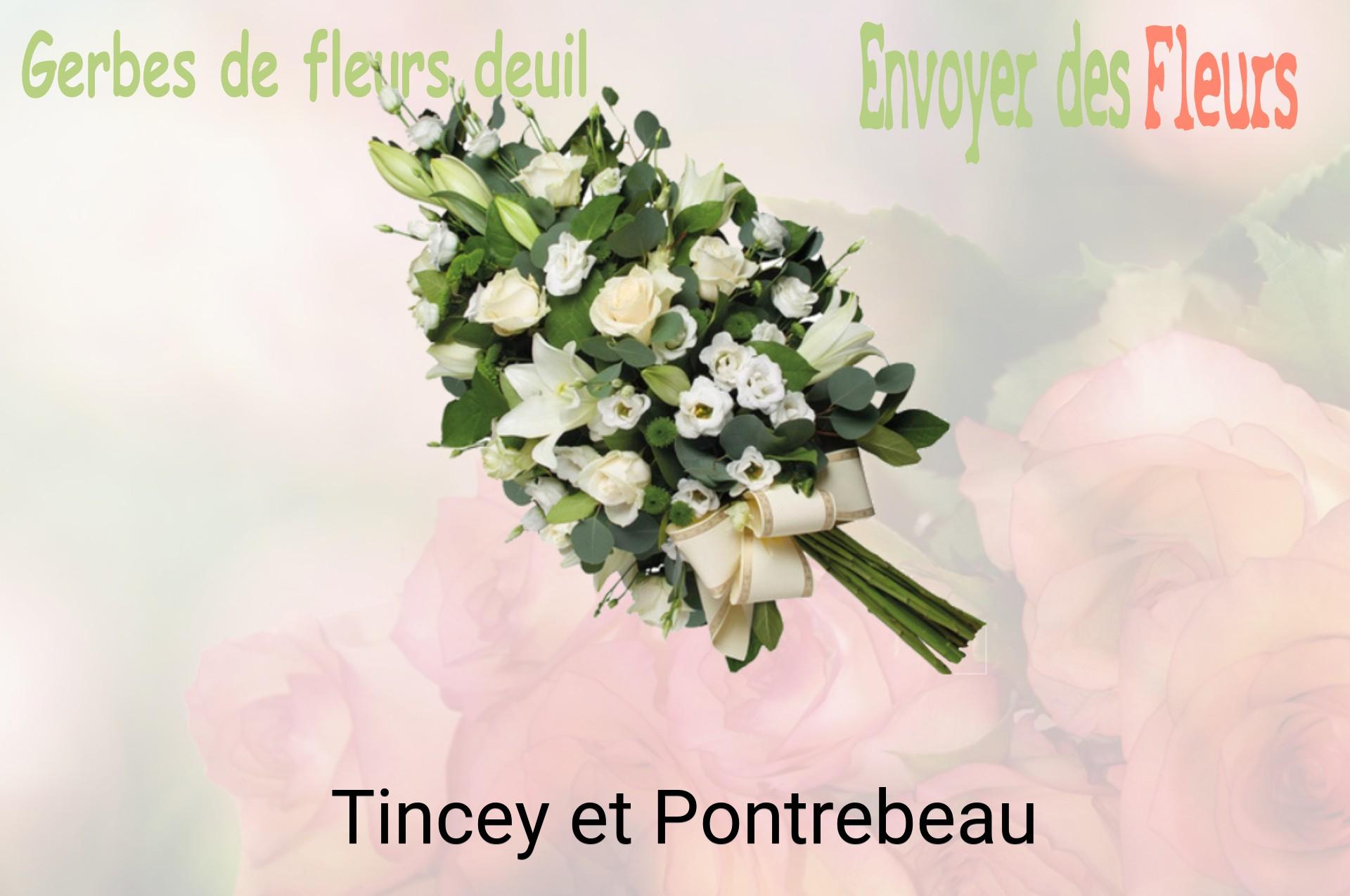 Gerbe de fleurs de deuil livrée à Tincey-et-Pontrebeau